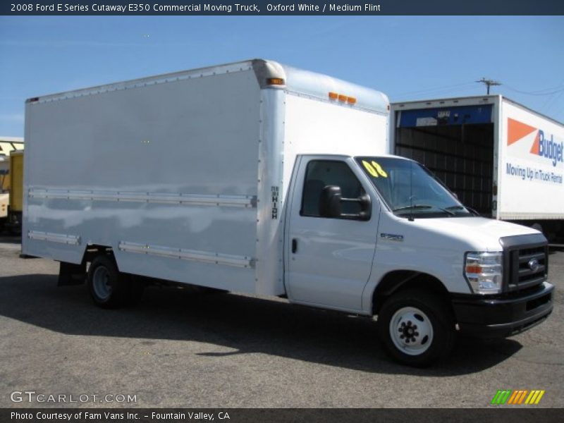 Oxford White / Medium Flint 2008 Ford E Series Cutaway E350 Commercial Moving Truck