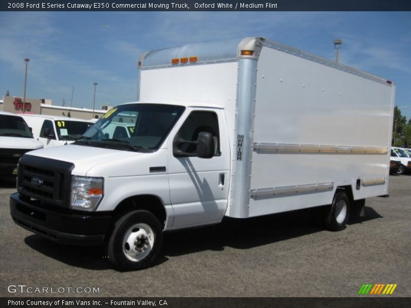 Oxford White / Medium Flint 2008 Ford E Series Cutaway E350 Commercial Moving Truck