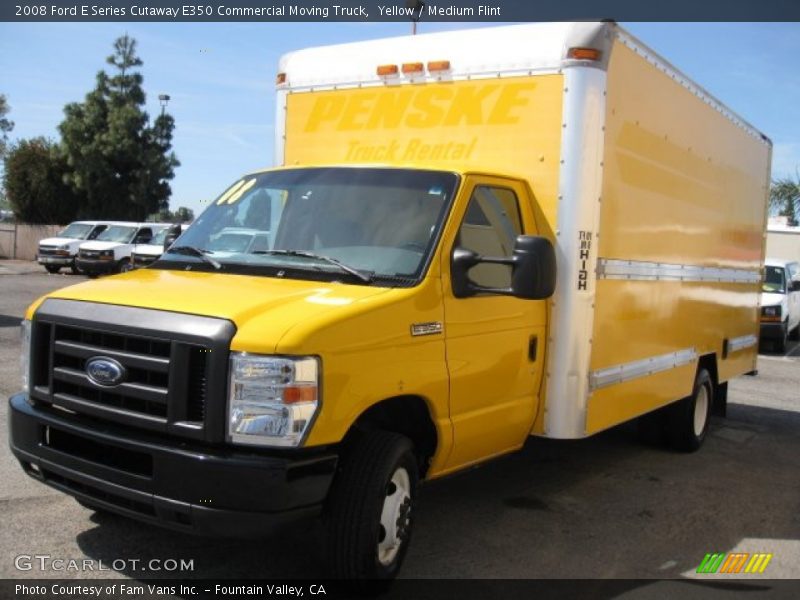 Yellow / Medium Flint 2008 Ford E Series Cutaway E350 Commercial Moving Truck