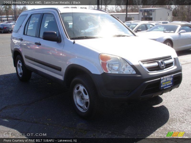 Satin Silver Metallic / Black 2003 Honda CR-V LX 4WD