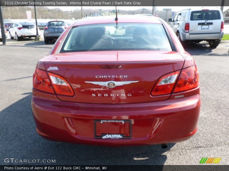 Inferno Red Crystal Pearl / Dark Slate Gray 2010 Chrysler Sebring Touring Sedan
