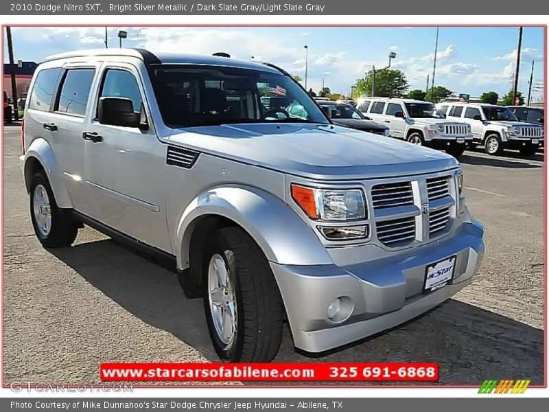 Bright Silver Metallic / Dark Slate Gray/Light Slate Gray 2010 Dodge Nitro SXT
