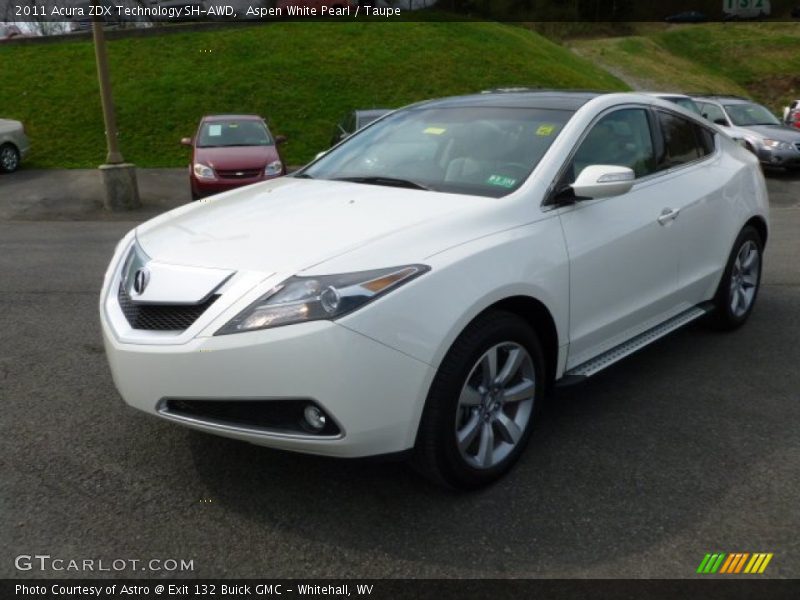 Aspen White Pearl / Taupe 2011 Acura ZDX Technology SH-AWD