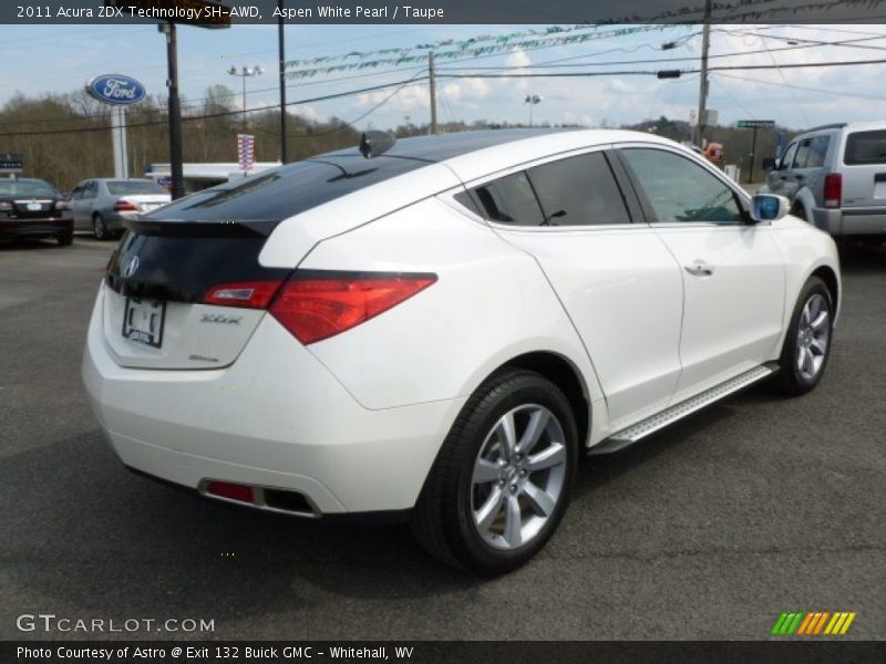 Aspen White Pearl / Taupe 2011 Acura ZDX Technology SH-AWD