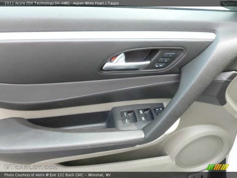 Aspen White Pearl / Taupe 2011 Acura ZDX Technology SH-AWD