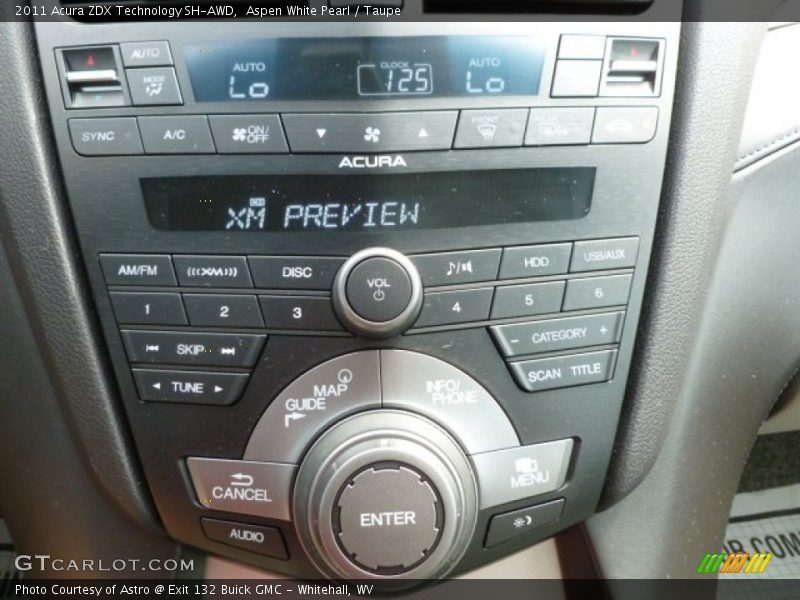 Controls of 2011 ZDX Technology SH-AWD