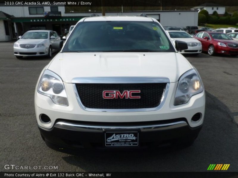 Summit White / Ebony 2010 GMC Acadia SL AWD