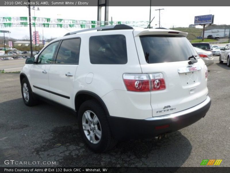 Summit White / Ebony 2010 GMC Acadia SL AWD