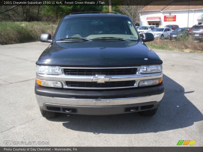 Forest Green Metallic / Tan 2001 Chevrolet Suburban 1500 LS 4x4