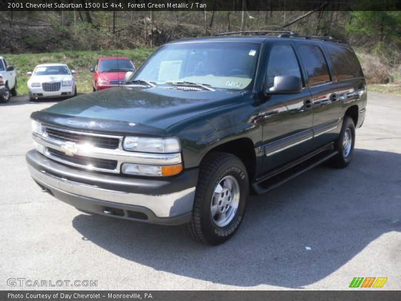 Forest Green Metallic / Tan 2001 Chevrolet Suburban 1500 LS 4x4