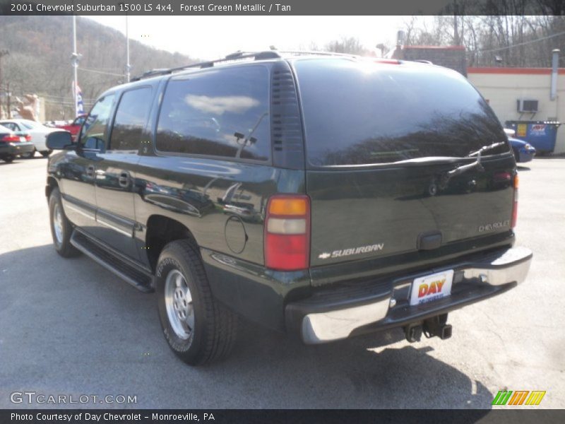 Forest Green Metallic / Tan 2001 Chevrolet Suburban 1500 LS 4x4