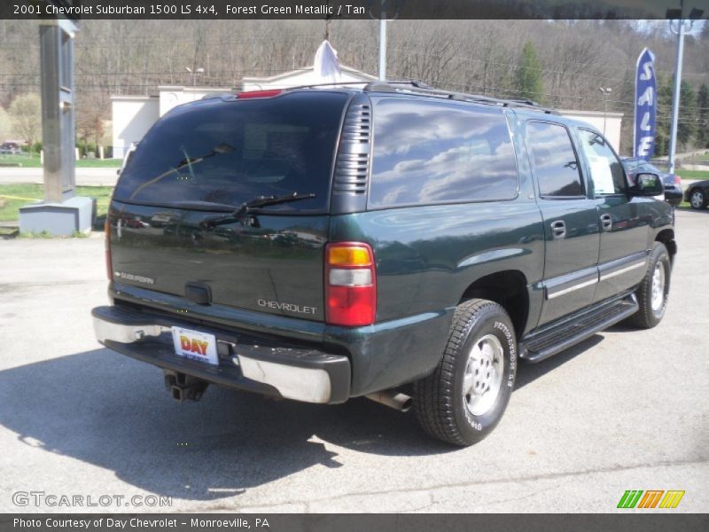 Forest Green Metallic / Tan 2001 Chevrolet Suburban 1500 LS 4x4