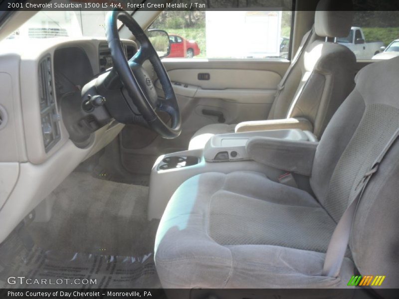 Forest Green Metallic / Tan 2001 Chevrolet Suburban 1500 LS 4x4