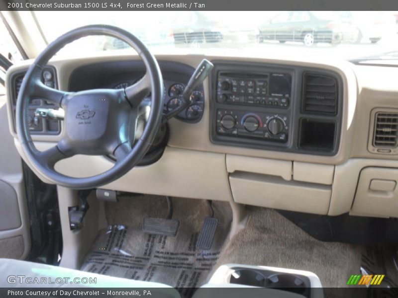 Forest Green Metallic / Tan 2001 Chevrolet Suburban 1500 LS 4x4
