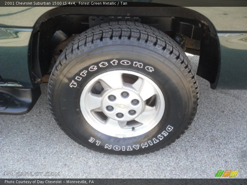 Forest Green Metallic / Tan 2001 Chevrolet Suburban 1500 LS 4x4