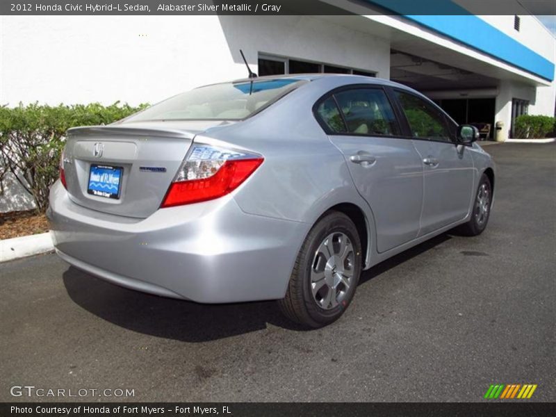 Alabaster Silver Metallic / Gray 2012 Honda Civic Hybrid-L Sedan