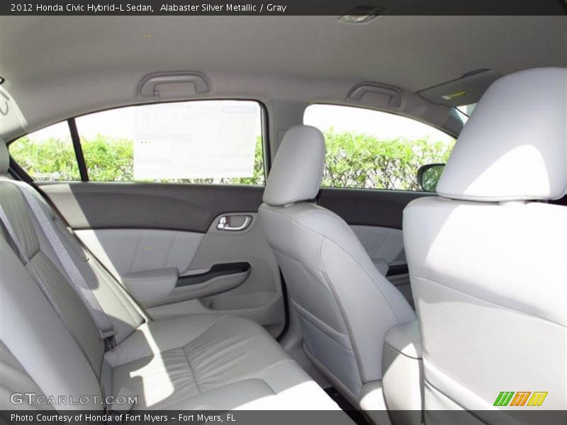 Alabaster Silver Metallic / Gray 2012 Honda Civic Hybrid-L Sedan