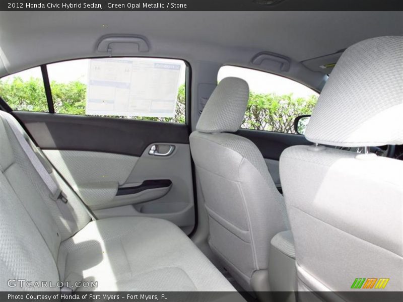 Green Opal Metallic / Stone 2012 Honda Civic Hybrid Sedan
