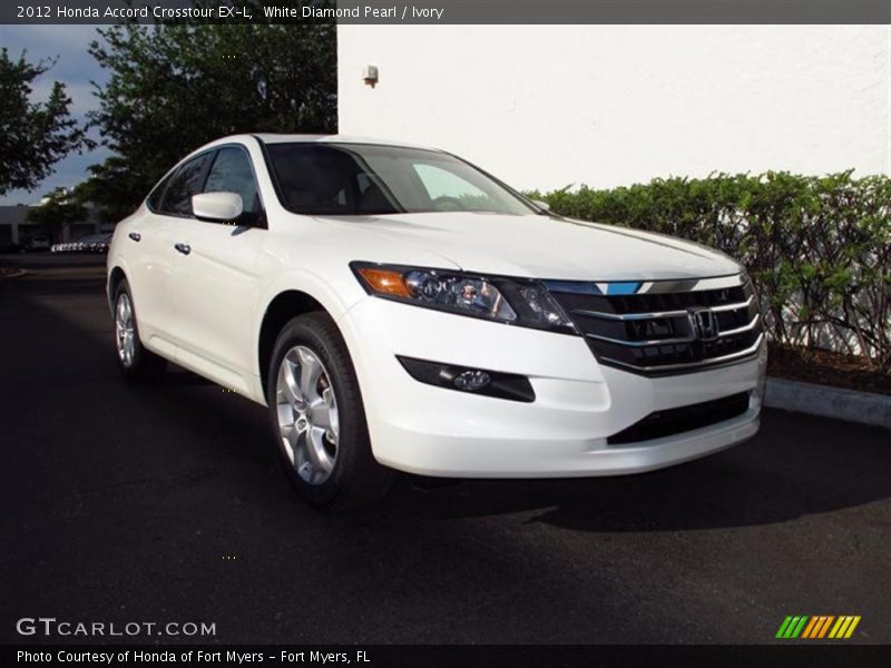 White Diamond Pearl / Ivory 2012 Honda Accord Crosstour EX-L