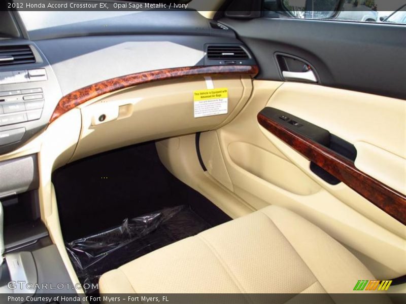 Opal Sage Metallic / Ivory 2012 Honda Accord Crosstour EX