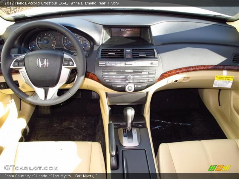 White Diamond Pearl / Ivory 2012 Honda Accord Crosstour EX-L
