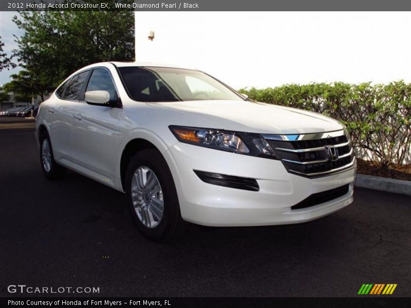 White Diamond Pearl / Black 2012 Honda Accord Crosstour EX