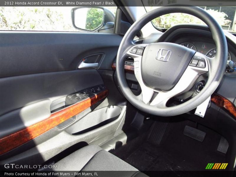White Diamond Pearl / Black 2012 Honda Accord Crosstour EX