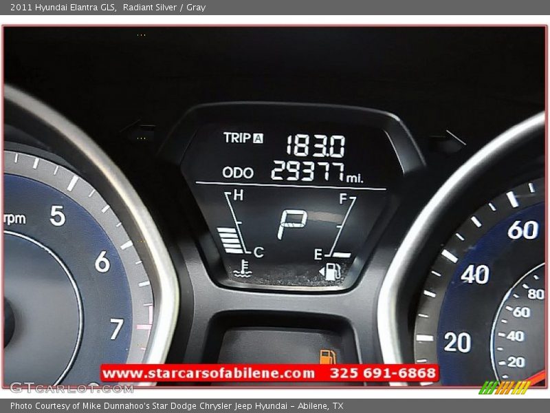 Radiant Silver / Gray 2011 Hyundai Elantra GLS