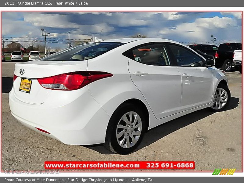 Pearl White / Beige 2011 Hyundai Elantra GLS