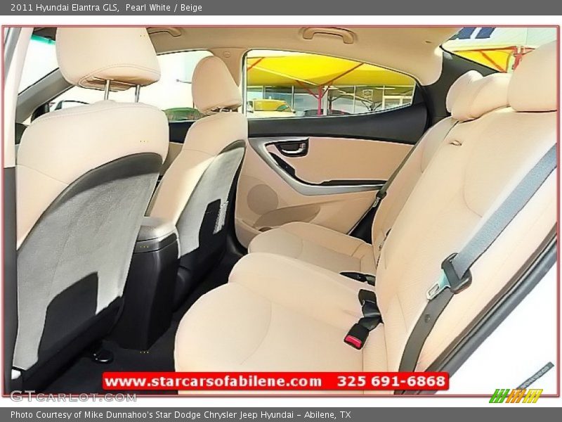 Pearl White / Beige 2011 Hyundai Elantra GLS