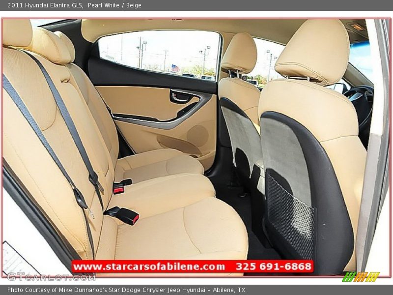 Pearl White / Beige 2011 Hyundai Elantra GLS