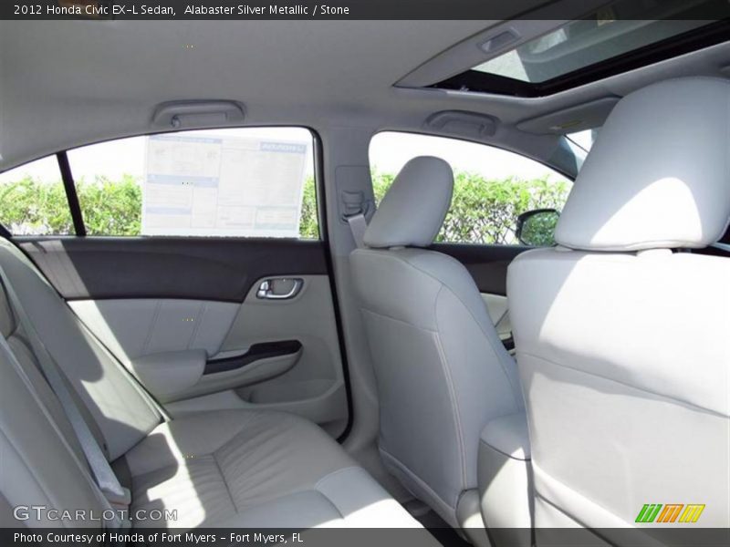 Alabaster Silver Metallic / Stone 2012 Honda Civic EX-L Sedan