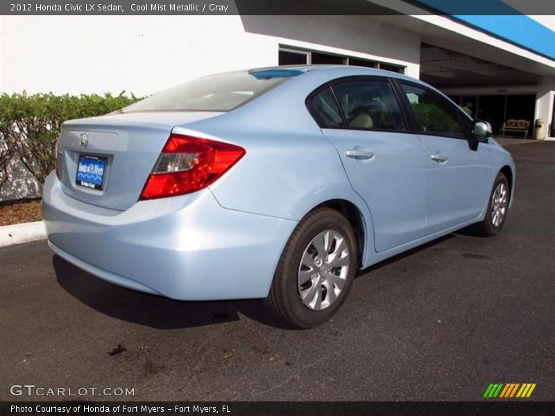 Cool Mist Metallic / Gray 2012 Honda Civic LX Sedan