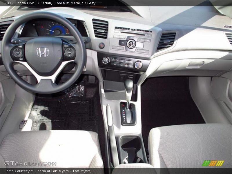 Cool Mist Metallic / Gray 2012 Honda Civic LX Sedan