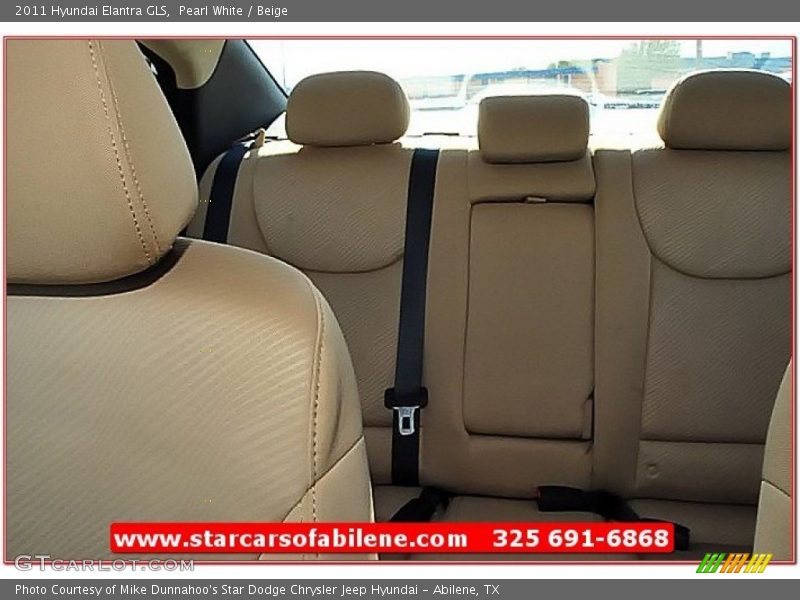 Pearl White / Beige 2011 Hyundai Elantra GLS