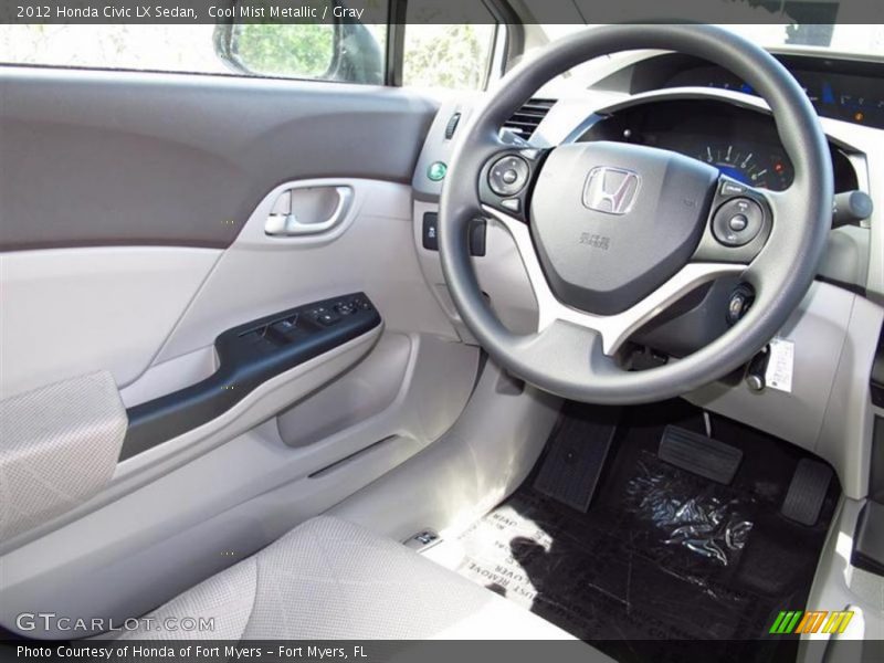 Cool Mist Metallic / Gray 2012 Honda Civic LX Sedan