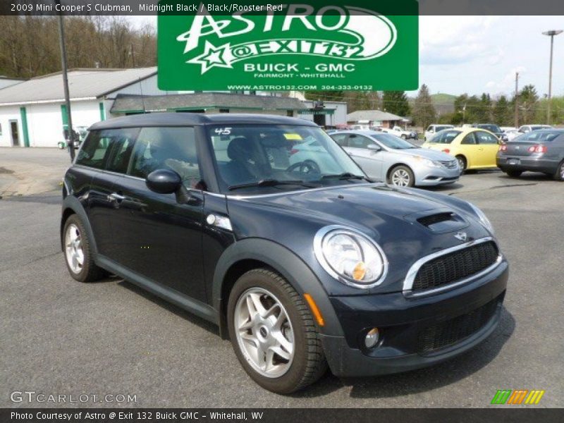 Midnight Black / Black/Rooster Red 2009 Mini Cooper S Clubman