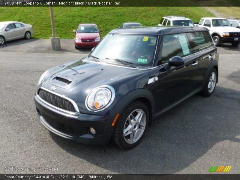 Midnight Black / Black/Rooster Red 2009 Mini Cooper S Clubman