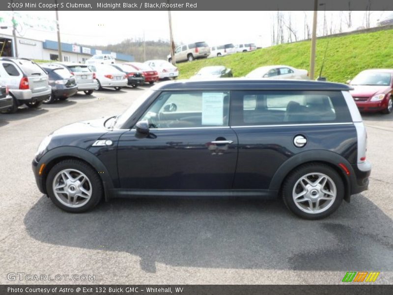 Midnight Black / Black/Rooster Red 2009 Mini Cooper S Clubman