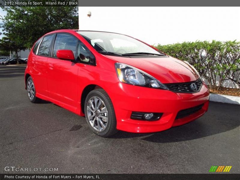 Milano Red / Black 2012 Honda Fit Sport