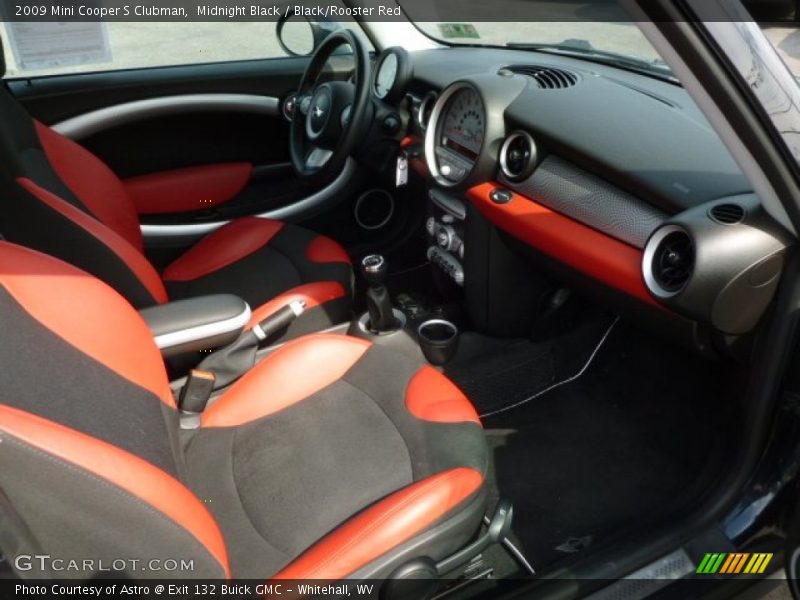 Midnight Black / Black/Rooster Red 2009 Mini Cooper S Clubman