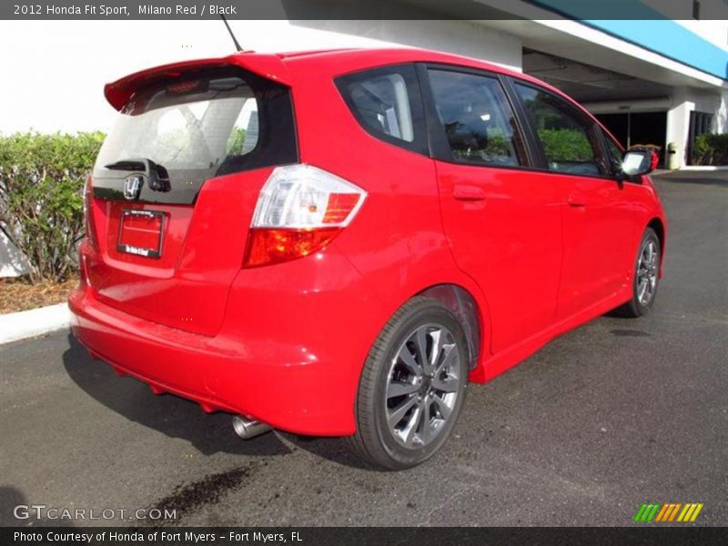 Milano Red / Black 2012 Honda Fit Sport
