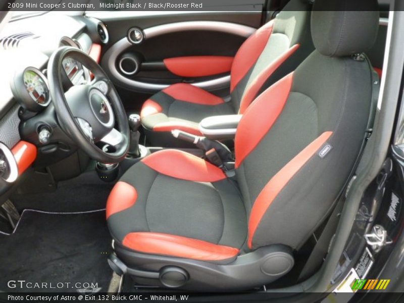 Midnight Black / Black/Rooster Red 2009 Mini Cooper S Clubman