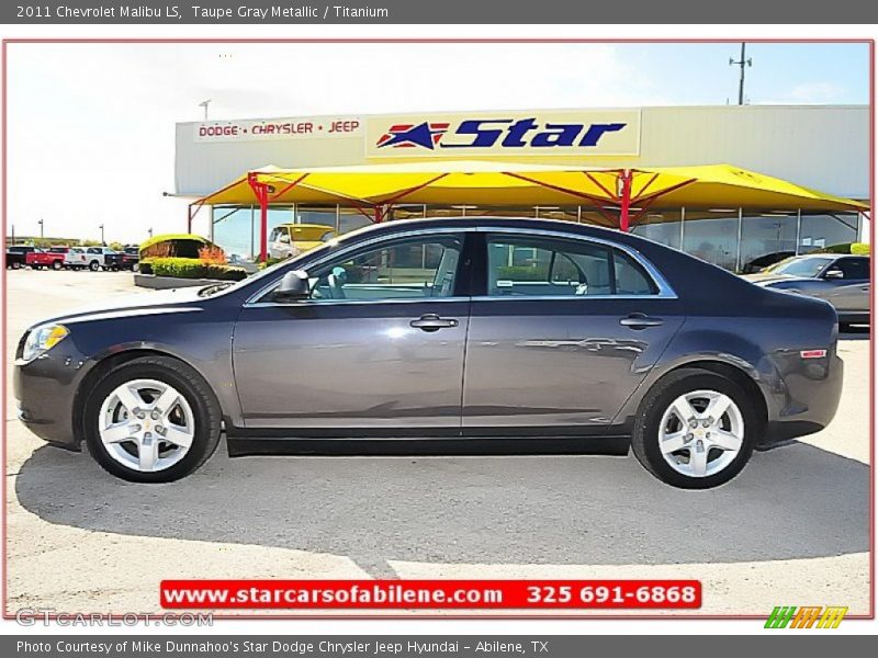 Taupe Gray Metallic / Titanium 2011 Chevrolet Malibu LS