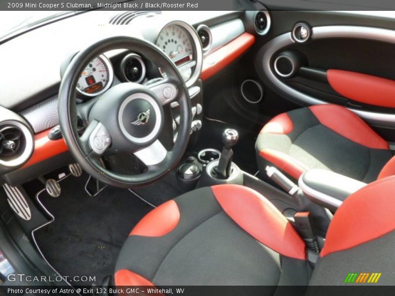 Midnight Black / Black/Rooster Red 2009 Mini Cooper S Clubman