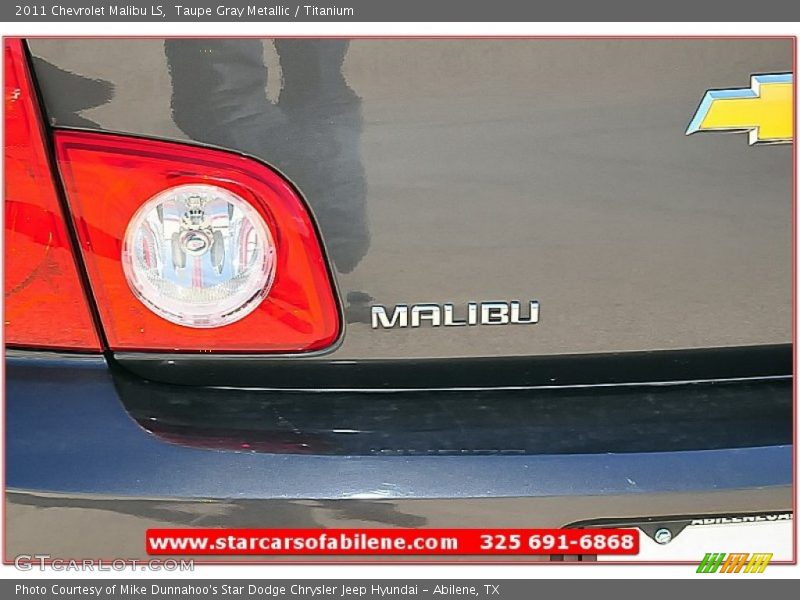 Taupe Gray Metallic / Titanium 2011 Chevrolet Malibu LS
