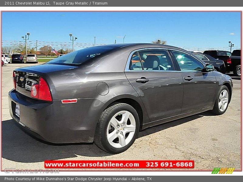 Taupe Gray Metallic / Titanium 2011 Chevrolet Malibu LS