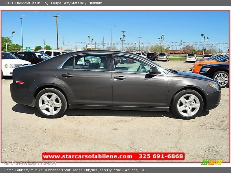 Taupe Gray Metallic / Titanium 2011 Chevrolet Malibu LS