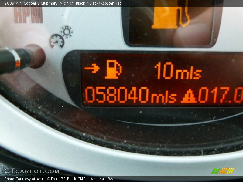 Midnight Black / Black/Rooster Red 2009 Mini Cooper S Clubman