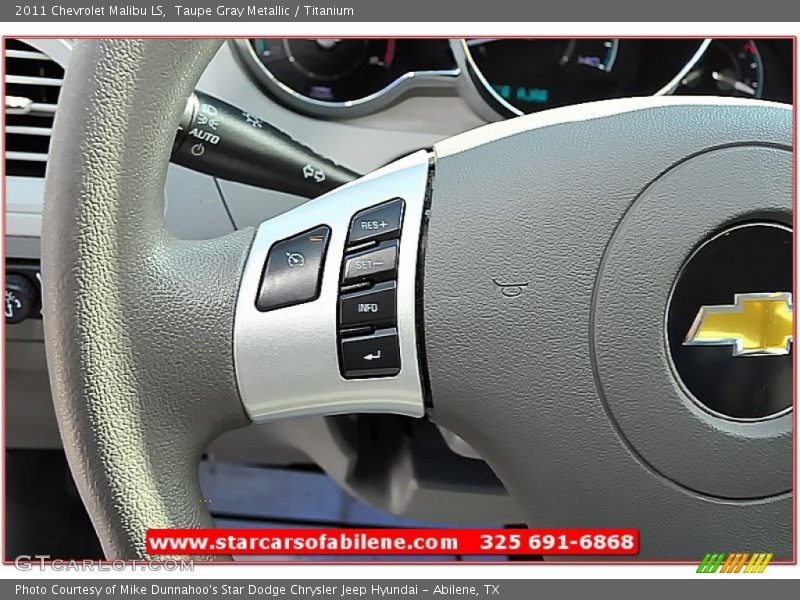 Taupe Gray Metallic / Titanium 2011 Chevrolet Malibu LS